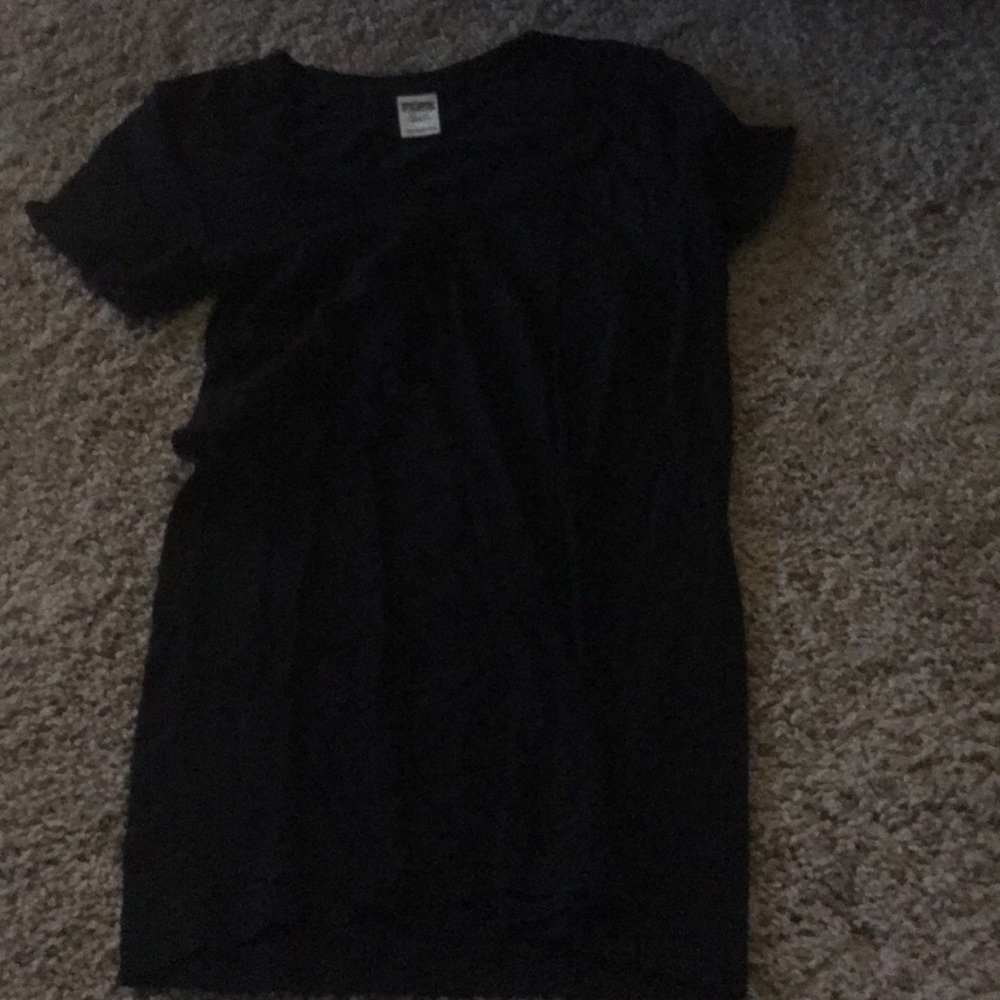 Black V-Nexk T-Shirt by PINK
